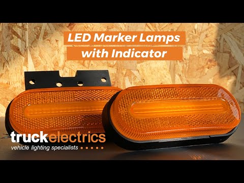 LED Side Marker Lamps for Trailers with Neon Style Indicator