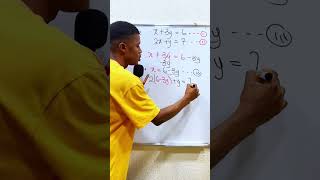 Simultaneous equation: Method of substitution. #SAT #gsce #simultaneousequations #equations
