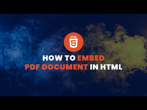 How to Embed PDF Document in HTML