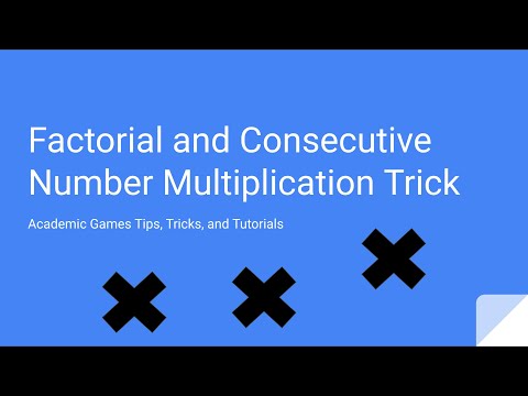 AMAZING Equations Trick - Factorial and Consecutive Number Multiplication Trick