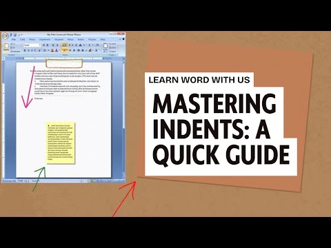 How to use Indents correctly in Microsoft Word