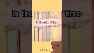 🔥😃Expression: In the nick of time /#EnglishinMinutes #shorts #englishlearning #viral #learnfast