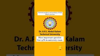 Most important question | Network analysis and synthesis (NAS) | aktu  #aktu #btech #important #ece