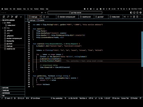 Server Sent Events / Event Streaming using Go