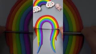 Diy Rainbow Clay Easy made. #diy #craft #artshorts #artsandcrafts #clayart #clay
