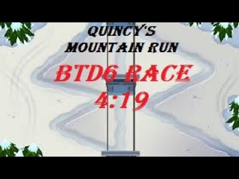 BTD6 Race Gameplay "Quincy's Mountain Run" in 4:19.41