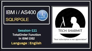 totalorder function in db2 sql | SQLRPGLE | ibmi training | sqlrpgle as400 | ibm db2 function