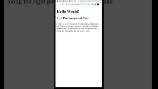 Add Pre Formatted Text in HTML #htmlTipsTricks #htmltutorial