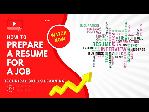 How to write a resume||how to prepare a resume for a job||Technical skills Learning