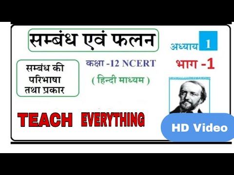संबंध एवं फलन Class 12 Maths Chapter 1 Relations and Functions NCERT in Hindi part 1Basic Concepts