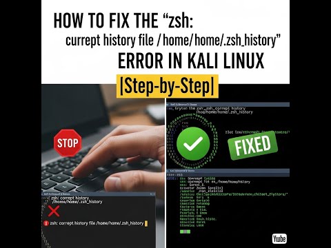 HOW TO FIX THE “zsh: corrupt history file /home/home/.zsh_history” ERROR IN KALI LINUX |Step-by-Step