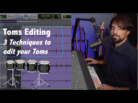 How to use 3 different techniques to edit rack and floor toms