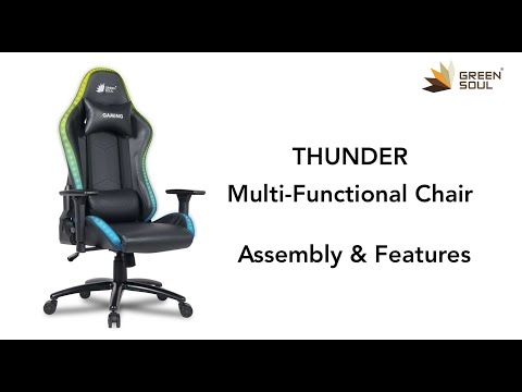 Green Soul Thunder Multi-Functional Chair GS-999 with LED RGB Lights(Unboxing | Assembly | Features)