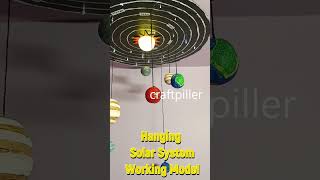 hanging solar system working model with lights - science project - shorts | craftpiller
