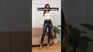 Faux Leather Leggings | Best Faux Leather Leggings | monica fashion google #shortsusa #fashion