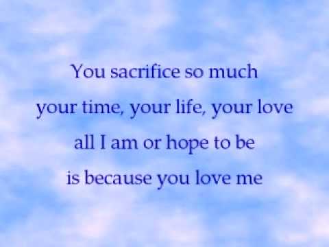 Because You Love Me Laurie Winn original (once had stage name,Anna Eadie.lol. didn't work out.)
