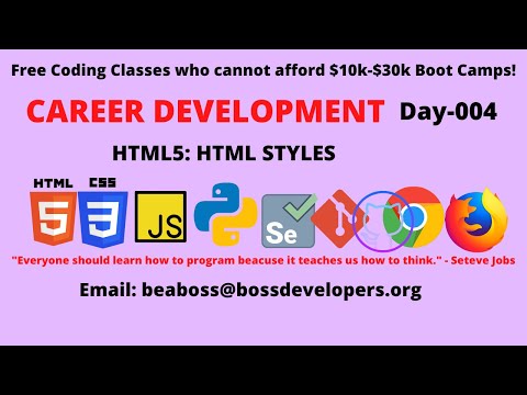 WEB DEVELOPMENT FOR BEGINNERS| CAREER DEVELOPMENT| HTML5 STYLES| DAY-004