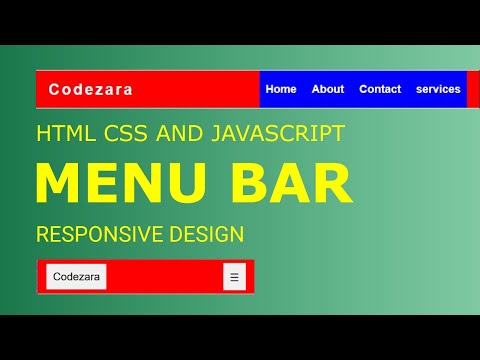 how to create responsive menu bar | how to create responsive menu bar design html,css, javascript.