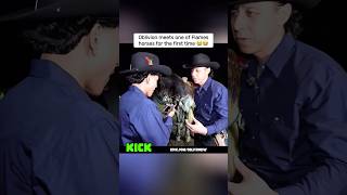 Oblivion meets one of Flames’ horses for the first time 😭 #kickstreaming