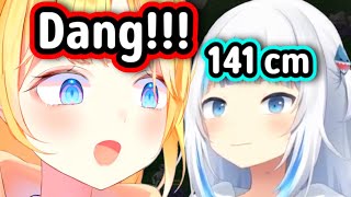 Ame Tried To Compare Her Height With Gura's, But...