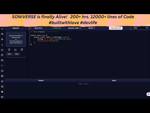 Soniverse 2.0 Collaboration Suite is here! #buildinpublic #codeeditor #codetogether
