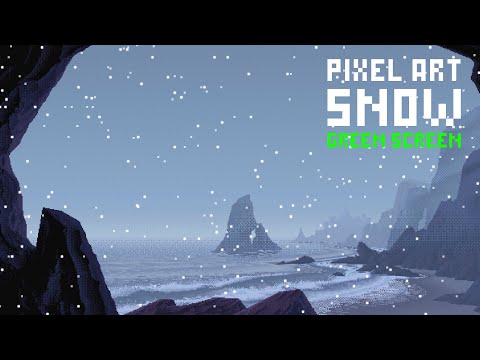 I Coded Pixel Art Snow Green Screen