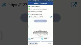 Mantra L1 RDservice error #MantraL1 #RDservice #MantraError #TechHelp #DeviceFix #BiometricDevice