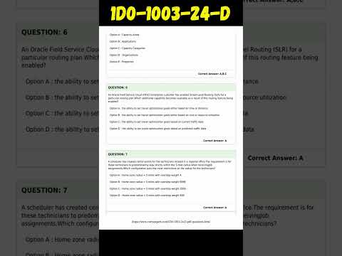 Efficient 1D0-1003-24-D Exam Questions