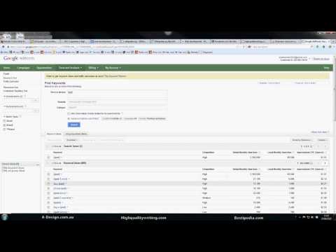 Drew Kelly Online Marketing   Tutorial 05   Key Word Research market testing with adwords HD