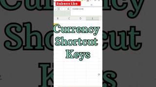Currency Shortcut #excel #shortcutkeys #shortsvideo #shortvideo #shortviral #shortsvideo #viral
