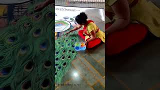 #peacockrangoli #art #artist #easyrangoli #3d #viral #best #peacock