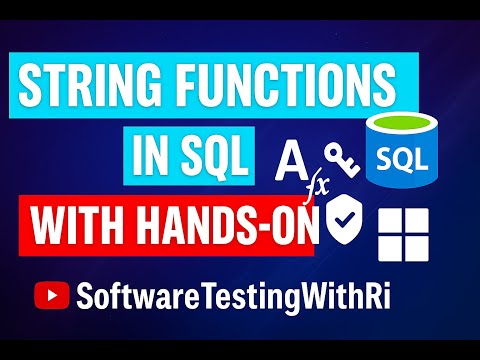 Lecture 6: String Functions in SQL with Hands-On Demos