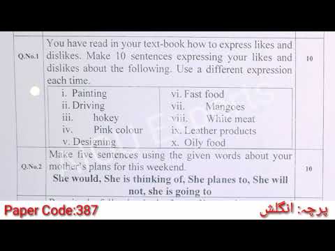 Aiou Code 387 English Paper | Autumn 2021 | Guess Papers | Guess Papers |