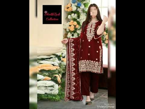 full embroidery stuff Chiffon 3 piece stich suit #onlineshopping #dress #fancydress #shortyoutube