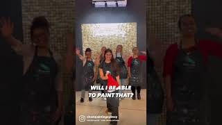 Champainting - A Step by Step #paintandsip experience #sydney #melbourne #shorts