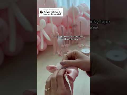 How to attach the bows to candlestick holders