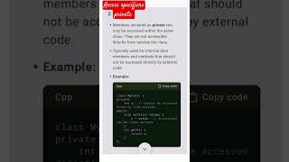 "Master Access Specifiers in C++: Unlock the Secrets of  private,  for OOP!"