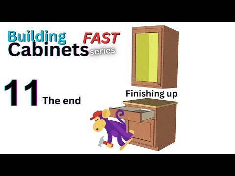 How I build cabinets - 11 building drawer boxes, installing trim & hardware