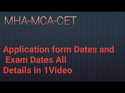 MHA-MCA-CET 2022 Exam Details Application form Date, Exam date All in 1 video