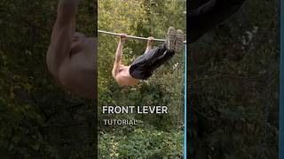 FRONT LEVER Tutorial #calisthenics #frontlever