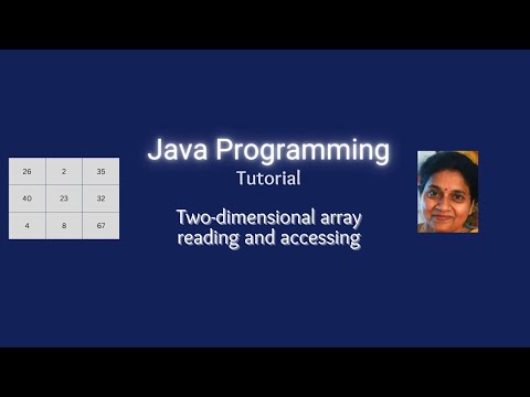 Lesson 53   2D Arrays - Part 2 -  Reading and accessing