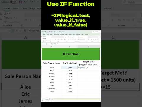 IF Function by Excel Flow