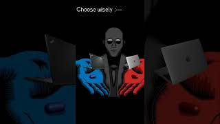💊 Choose your pill: ThinkPad or MacBook Air? The ultimate hacker's choice! 🤔💻🍏 #HackerHumor#TechMeme