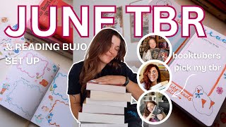 booktubers pick my June TBR & reading journal set up 📖🎀