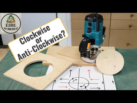 Circle Cutting Jig Router Feed Direction
