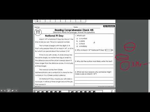 Reading comprehension check #15