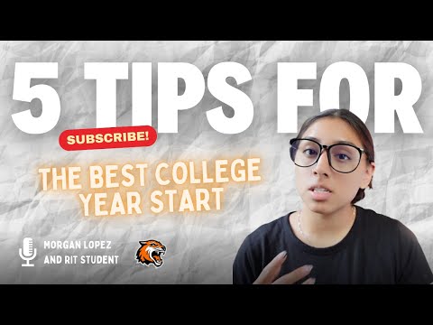 5 must do's for college success in the first week | RIT student