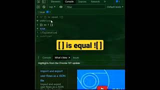 javascript tutorial | javascript fun | [ ] is equal ![ ] #shorts #html #javascript