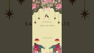 Wedding Invitation Reel template #weddinginvitation #savethedate #weddingtemplate