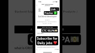 Cred Fresher Backend Dev 🔥